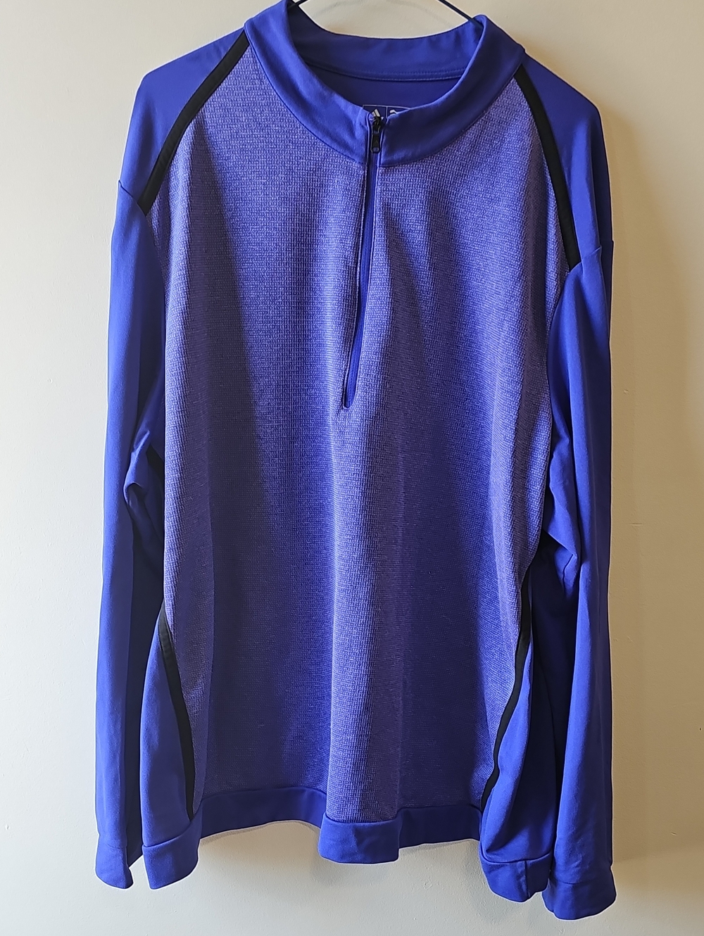 adidas XXL Purple Athletic Half Zip Sweater